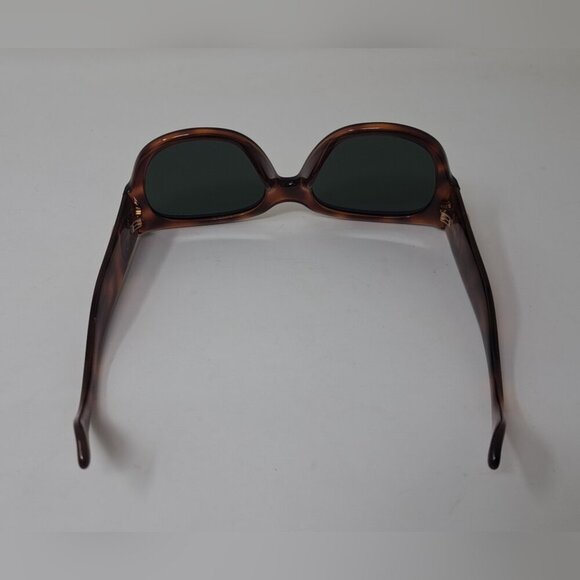 Gucci Womens Sunglasses Havana Green Gold Big Logo Square GG0142SA 002 55-20-140 - Picture 13 of 16